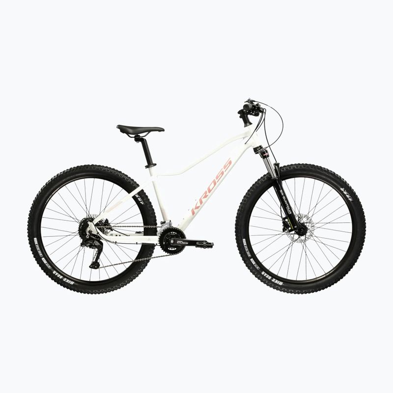 Dámsky horský bicykel KROSS Lea 5.0 27,5" white/pink/gloss