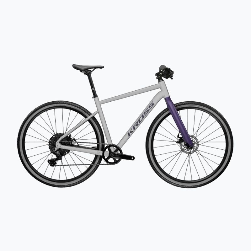 Gravelový bicykel KROSS Esker 1.0 FL grey/purple/gloss