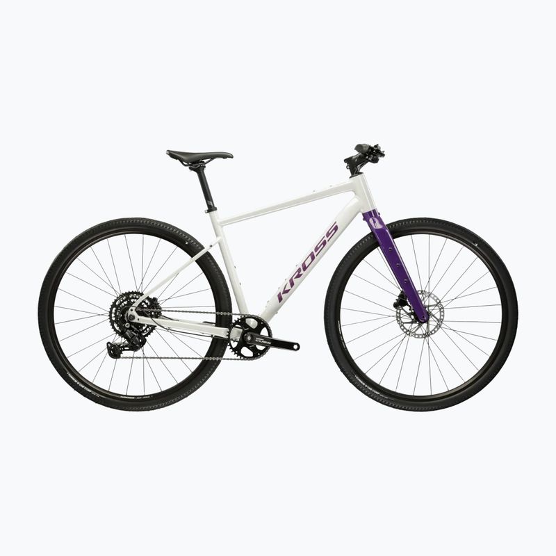 Gravelový bicykel KROSS Esker 1.0 FL grey/purple/gloss