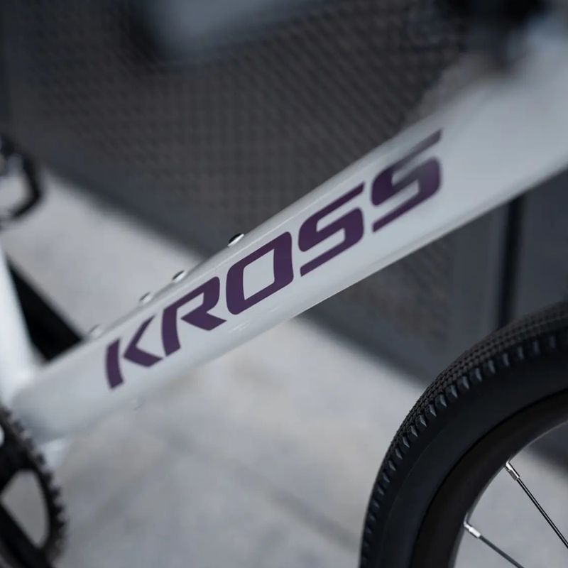 Gravelový bicykel KROSS Esker 1.0 FL grey/purple/gloss 14