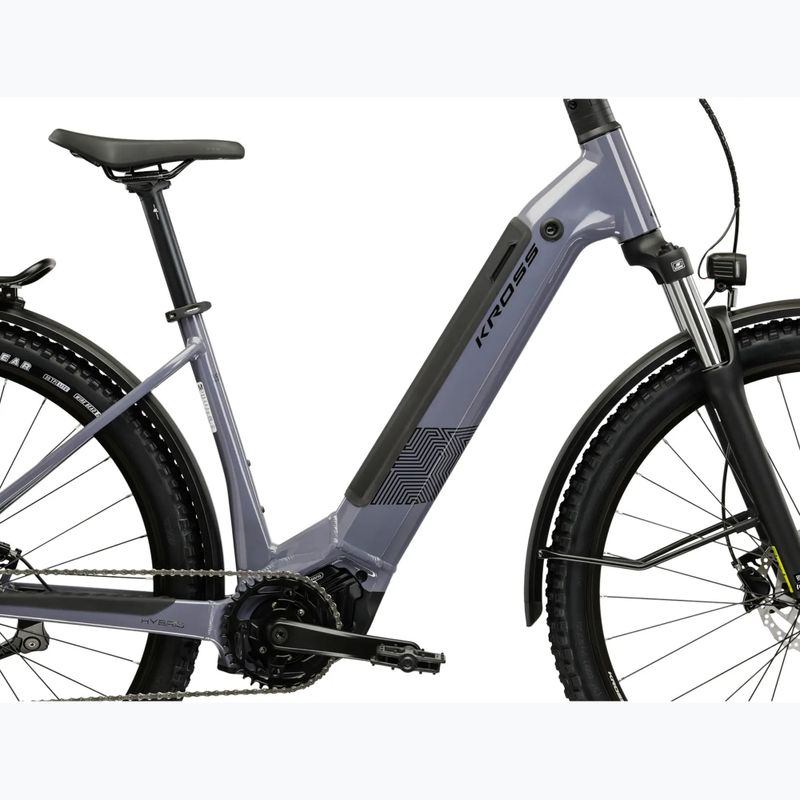 Elektrický bicykel KROSS Influx Suv Hybrid 1.0 820Wh LS gray/black/gloss 12