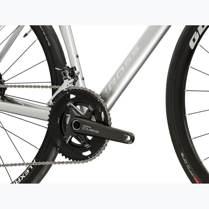 Cestný bicykel KROSS Alta 2.0 silver/turquoise/gloss 8