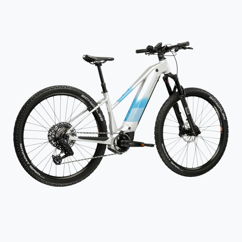 Dámsky elektrický bicykel KROSS Influx Hyb 5.0 W 27.5 el. 800 Wh silver/blue/gloss 3