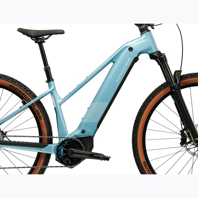 Dámsky elektrický bicykel KROSS Influx Hyb 4.0 W 29 cells 800 Wh blue/light blue/matte 12