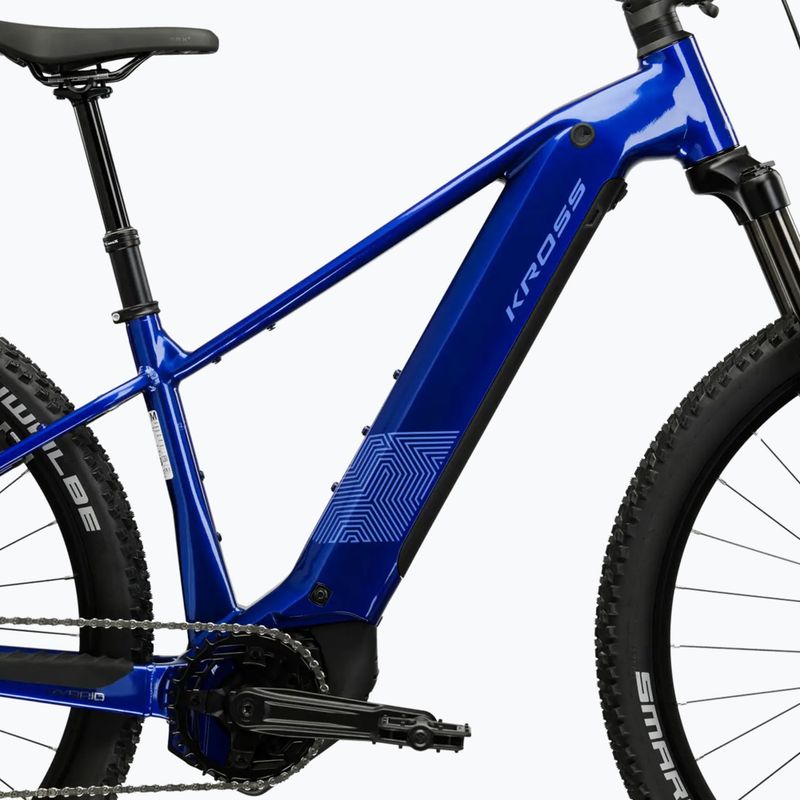 Elektrický bicykel KROSS Influx Hyb 4.0 29 el. 800 Mh blue/light blue/gloss 12