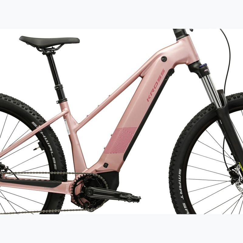 Dámsky elektrický bicykel KROSS Influx Hyb 3.0 29 el. 800 Wh pink/burgundy/matte 12