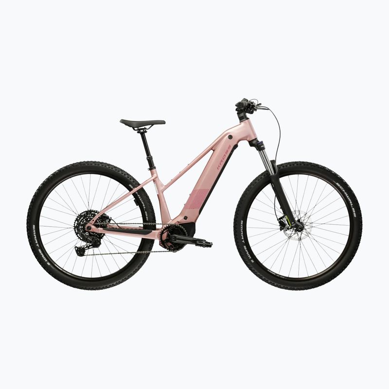 Dámsky elektrický bicykel KROSS Influx Hyb 3.0 27,5 el. 800 Wh pink/burgundy/matte