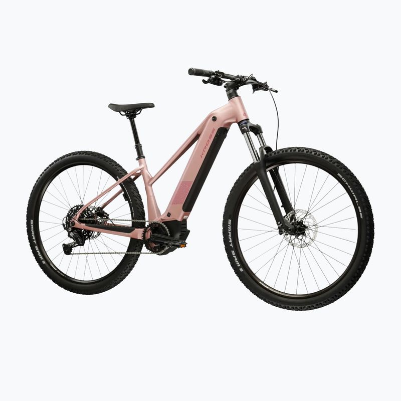 Dámsky elektrický bicykel KROSS Influx Hyb 3.0 27,5 el. 800 Wh pink/burgundy/matte 2