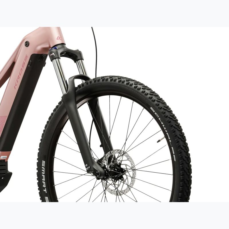 Dámsky elektrický bicykel KROSS Influx Hyb 3.0 27,5 el. 800 Wh pink/burgundy/matte 6
