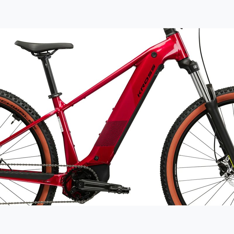 Elektrický bicykel KROSS Influx Hyb 2.0 29 el. 600 Wh ruby/black/gloss 12