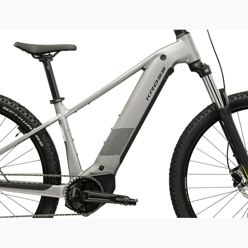 Elektrický bicykel KROSS Influx Hyb 2.0 29 el. 600 Wh silver/black/matte 12