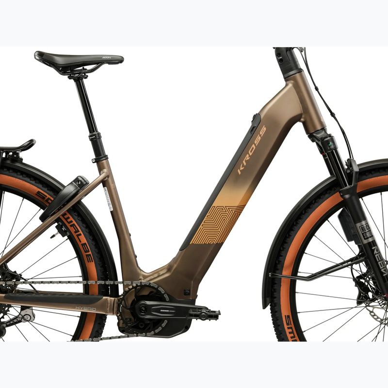 Elektrický bicykel KROSS Influx Suv Hybrid 6.0 29 el. 800 Wh gray/gold/matte 13