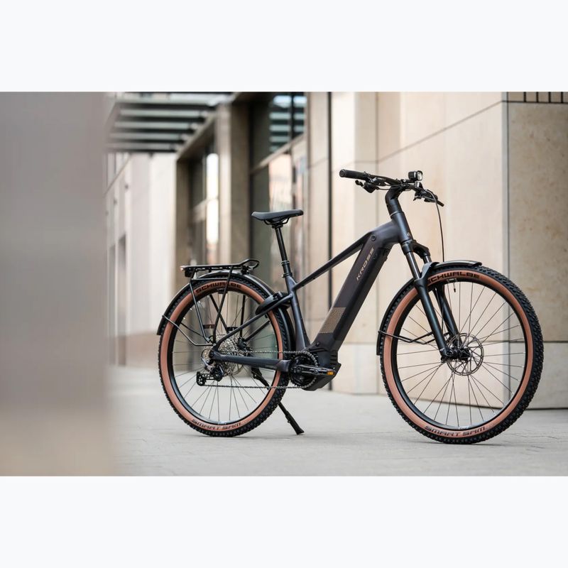 Elektrický bicykel KROSS Influx Suv Hybrid 4.0 800 29 el. graphite/gold/matte 16