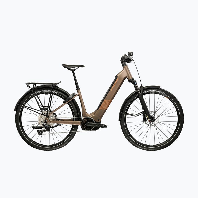 Elektrický bicykel KROSS Influx Suv Hybrid 4.0 800 27.5 el. grey/copper/matte
