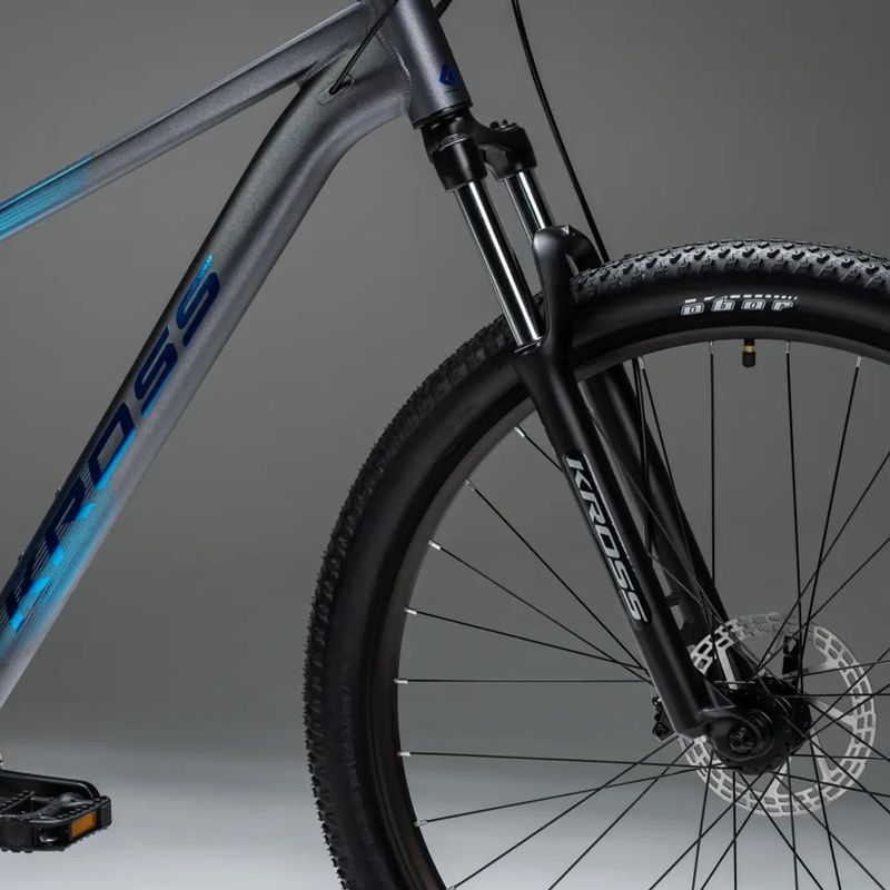 Horský bicykel KROSS Hexagon X200 29" grey/blue/matte 17