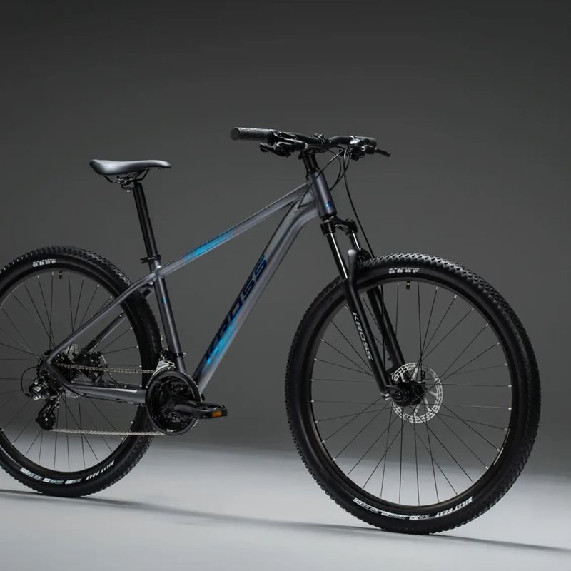 Horský bicykel KROSS Hexagon X200 27,5" grey/blue/matte 12