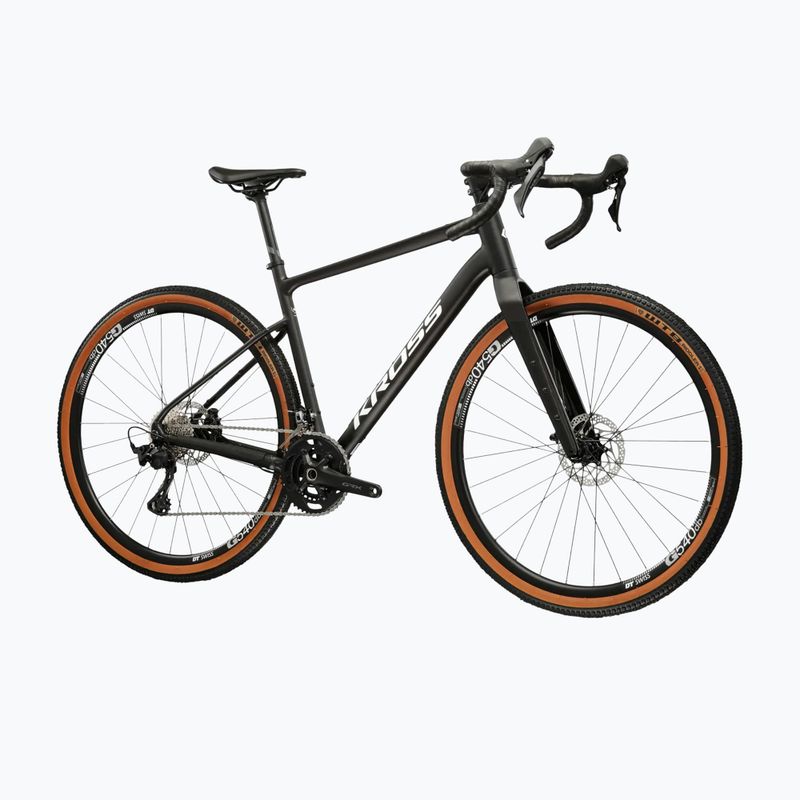 Gravelový bicykel KROSS Esker 6.0 black/white/matte/gloss 2
