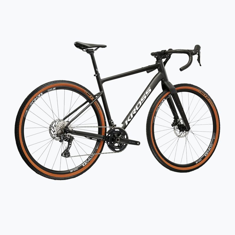 Gravelový bicykel KROSS Esker 6.0 black/white/matte/gloss 3
