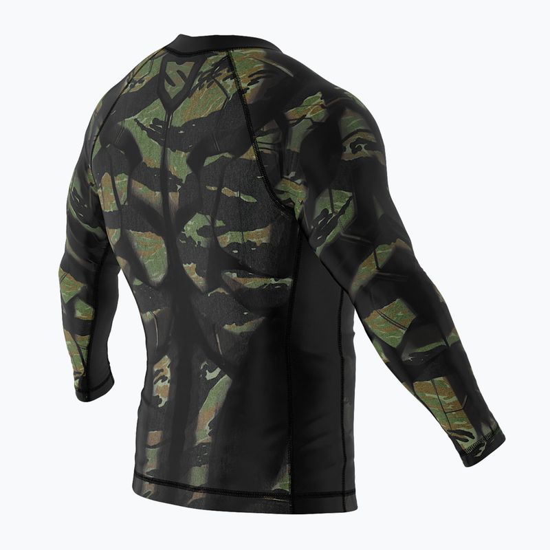 SMMASH Tiger Armour pánsky rashguard s dlhým rukávom čierno-zelený RSO3 5