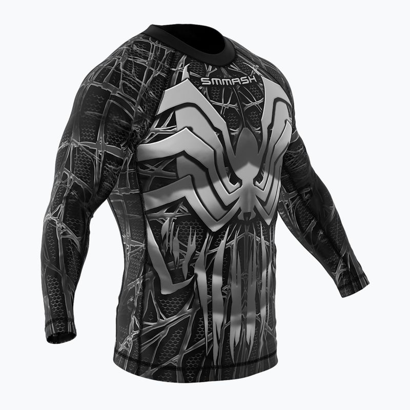 SMMASH Venomous pánsky rashguard s dlhým rukávom čierno-biely RSO3 4