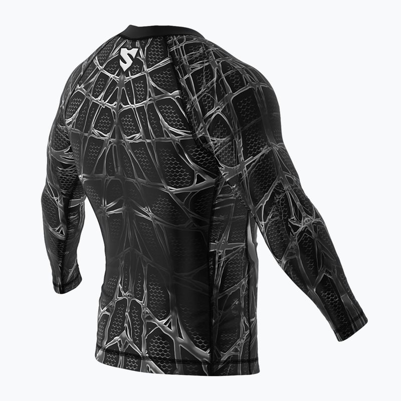 SMMASH Venomous pánsky rashguard s dlhým rukávom čierno-biely RSO3 6