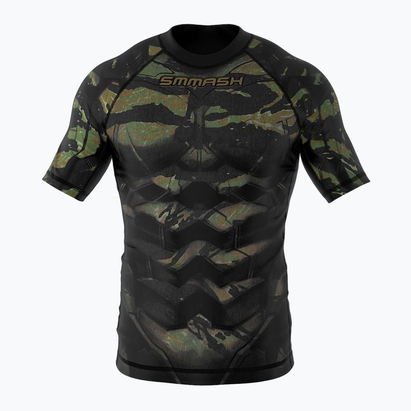 SMMASH Tiger Armour detský rashguard zelený