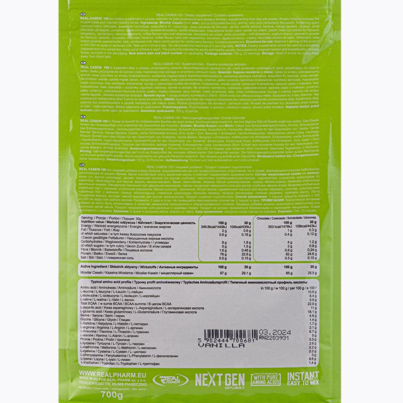 Real Pharm Real Casein 700g vanilka 700681 2