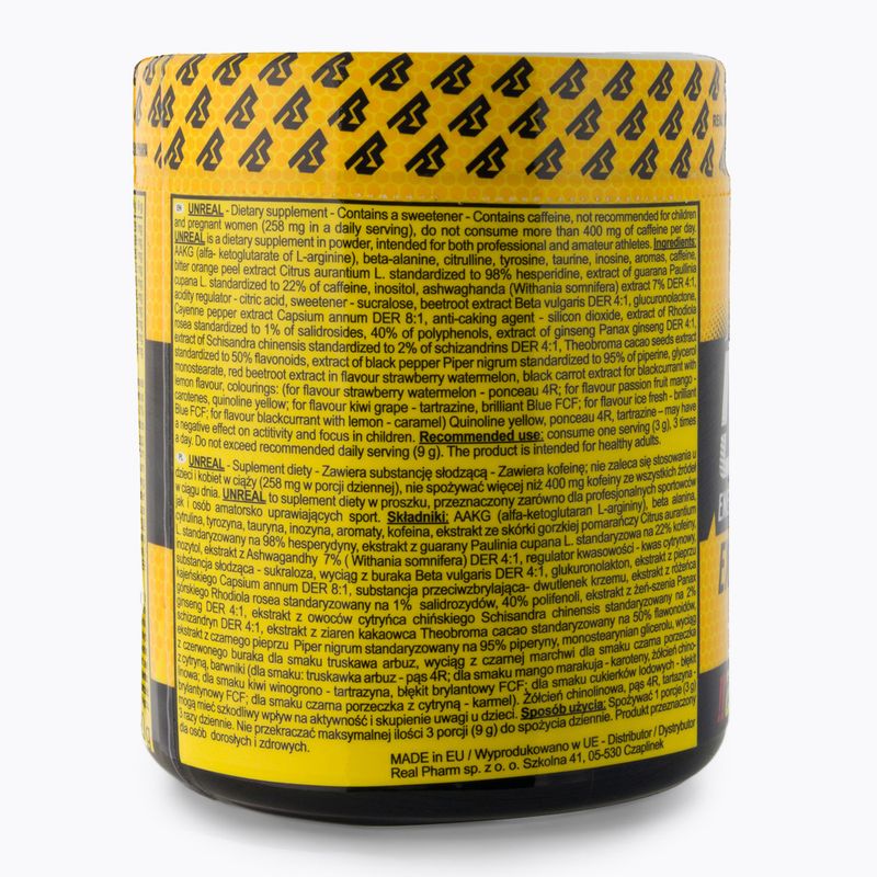Real Pharm predtréningovka Unreal 360g čierne ríbezle-citrus 700957 2