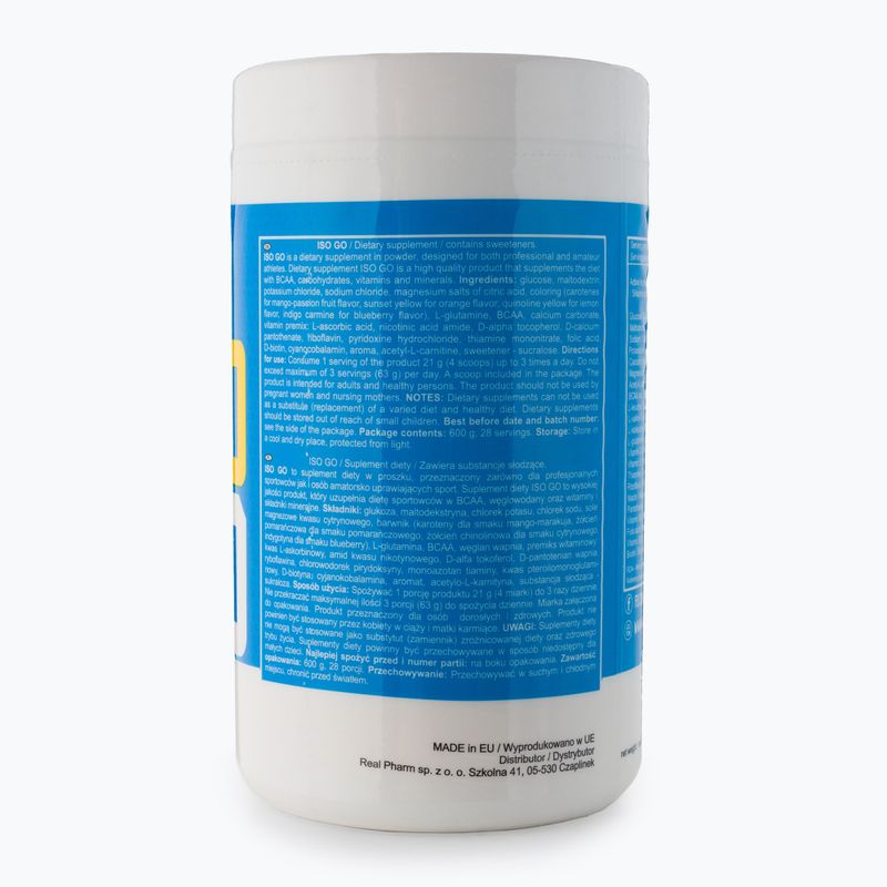 ISO GO Real Pharm aminokyseliny 600g oranžová 701169 3
