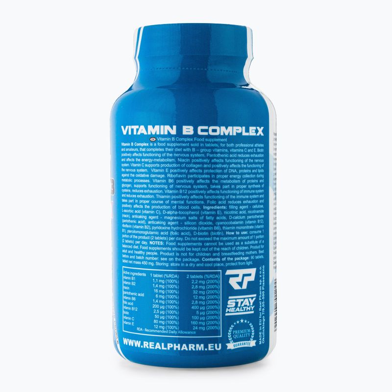 Vitamín B komplex Real Pharm vitamín B komplex 90 tabliet 701244 2