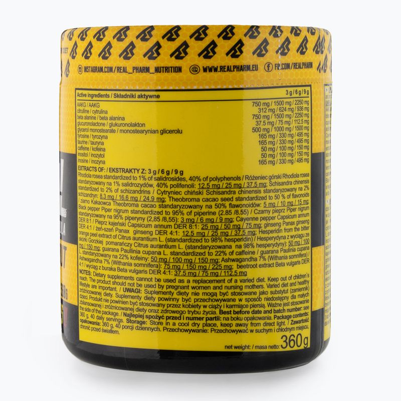 Predtréningový prípravok Real Pharm Unreal 360g čierne ríbezle 701510 3