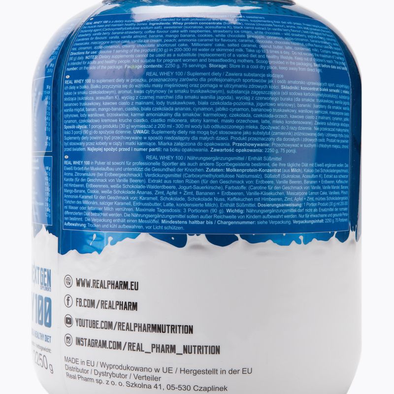 Srvátka Real Pharm Real 2,25 kg vanilkovo-ovocná 701701 2