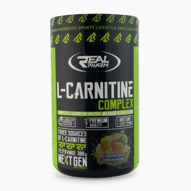 L-karnitín komplex Real Pharm spaľovač tukov 300g citrón-pomaranč 703743