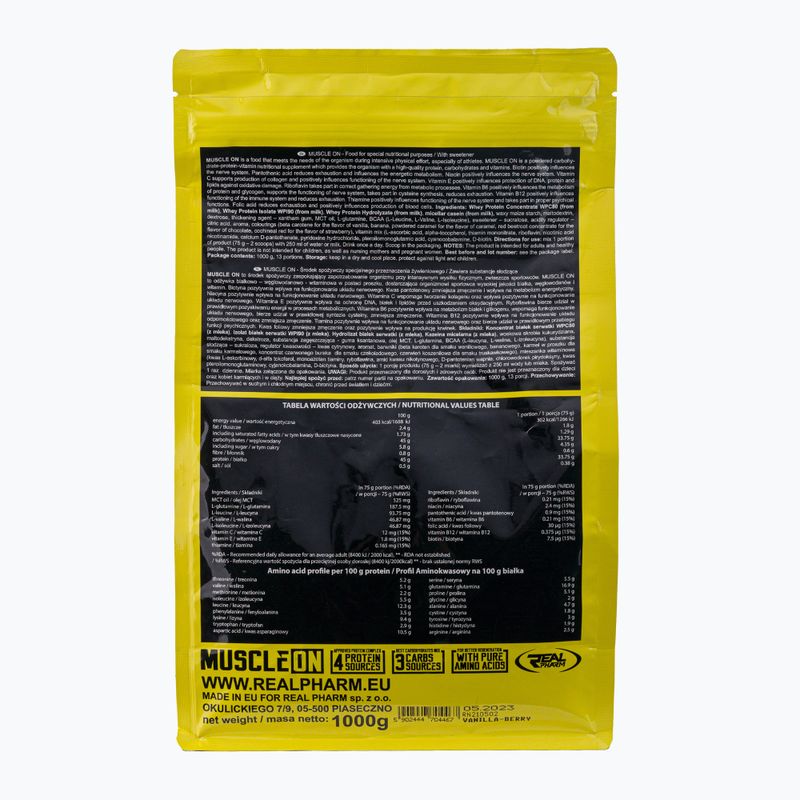 Gainer Real Pharm Muscle ON 1kg vanilka-jahoda 704467 2