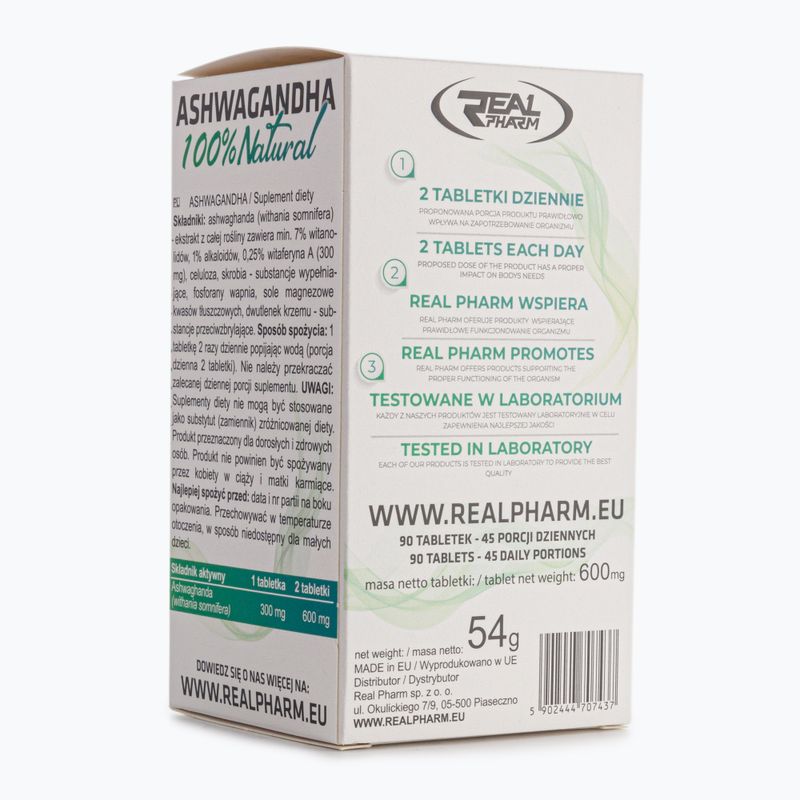 Ashwaganda 100% Real Pharm výkon 90 tabliet 707437 2