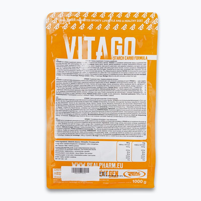 Carbo Vita GO Real Pharm sacharidy 1kg malina 708052 2