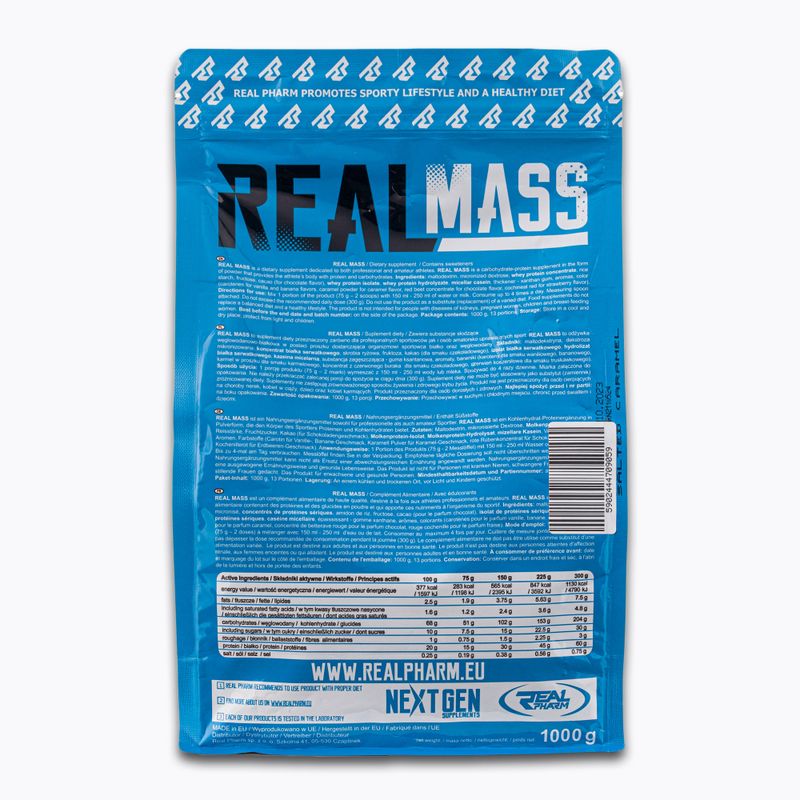 Real Pharm Gainer Real Mass 1kg slaný karamel 709059 2