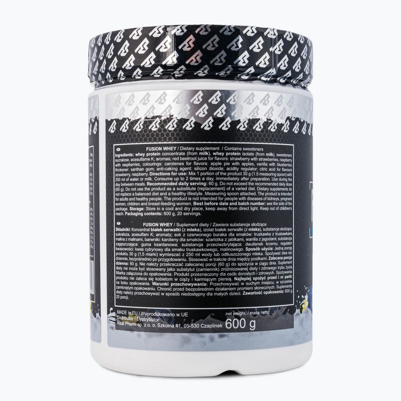 Whey Real Pharm Fusion 600g vanilka-jahoda 709202 3