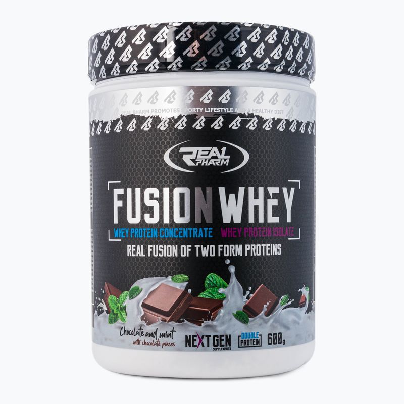 Whey Real Pharm Fusion 600g čokoláda-mäta 709356