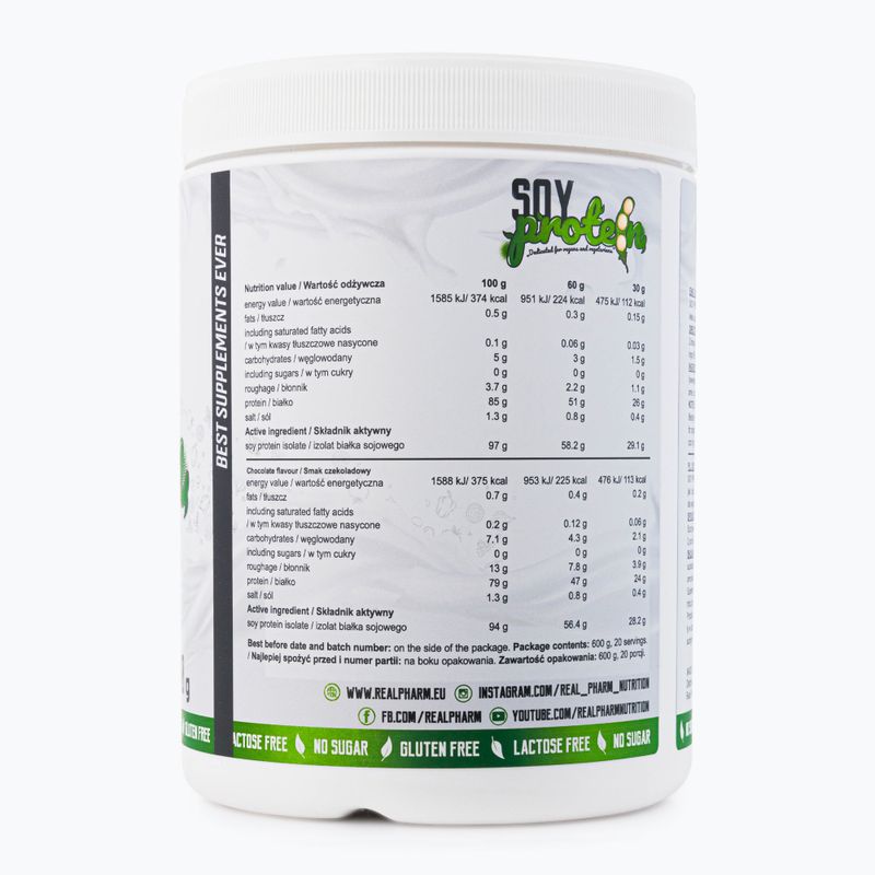 Real Pharm Sójový proteín 600g jahoda 715319 2