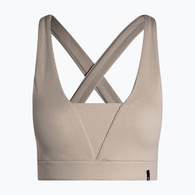 Carpatree Mellow Rib béžová fitness podprsenka CPW-SB-179-BE