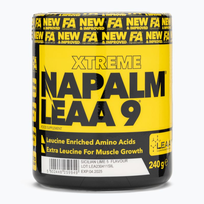 Aminokyseliny Fitness Authority Napalm Leaa9 240 g sicilská limetka