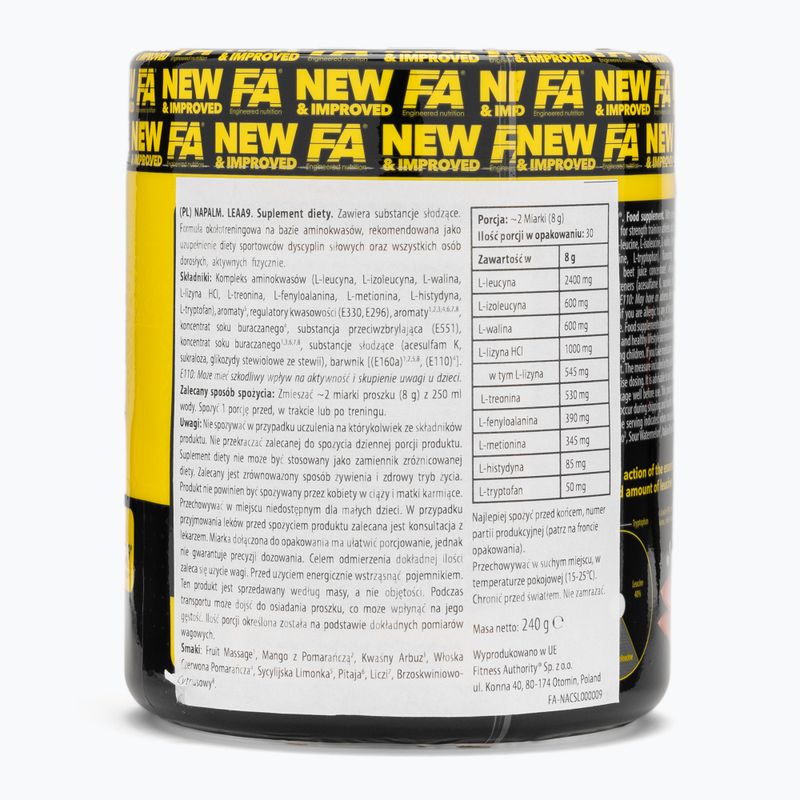 Aminokyseliny Fitness Authority Napalm Leaa9 240 g sicilská limetka 2