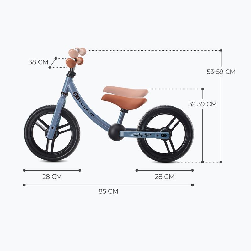 Kinderkraft 2Way Next blue sky cross-country bicykel 8
