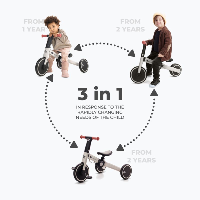 Kinderkraft bežecká trojkolka 4TRIKE sivá 9