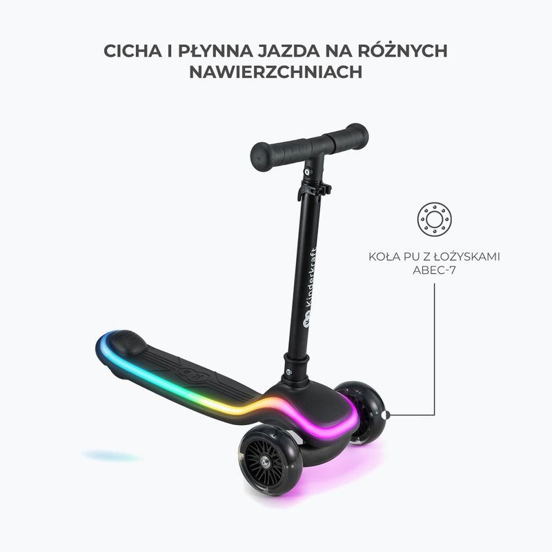 Detská trojkolesová kolobežka Kinderkraft Raket black 6