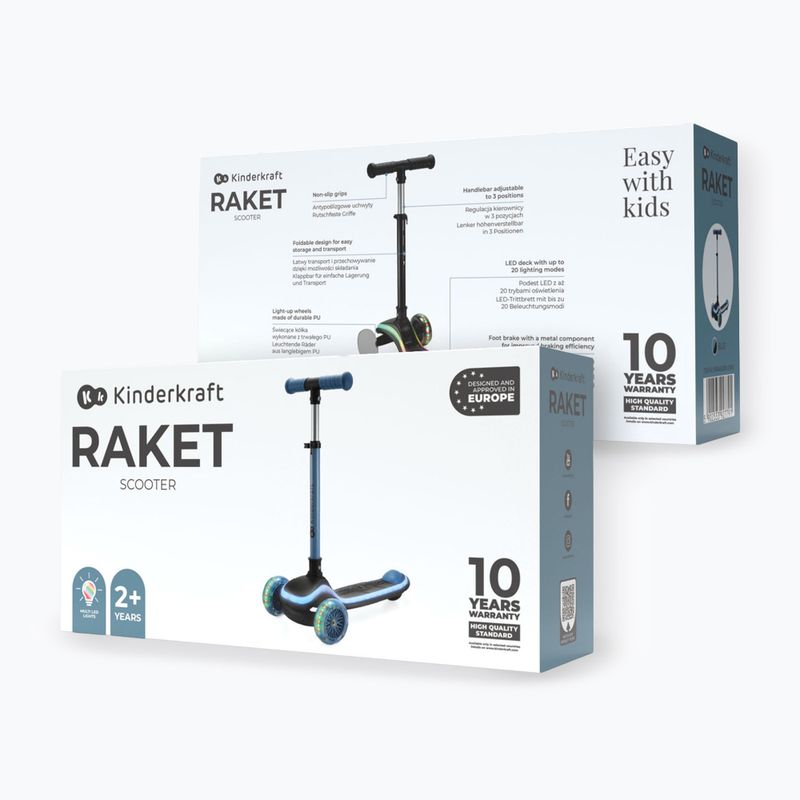 Detská trojkolesová kolobežka Kinderkraft Raket blue 8