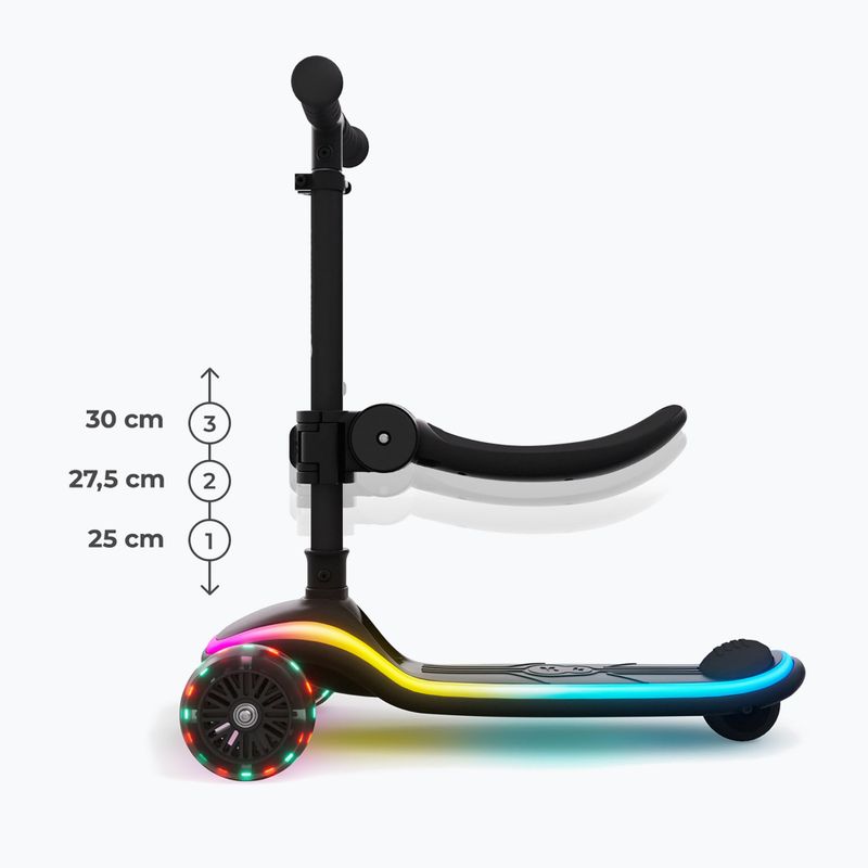 Detská trojkolesová kolobežka Kinderkraft Raket Up black 11