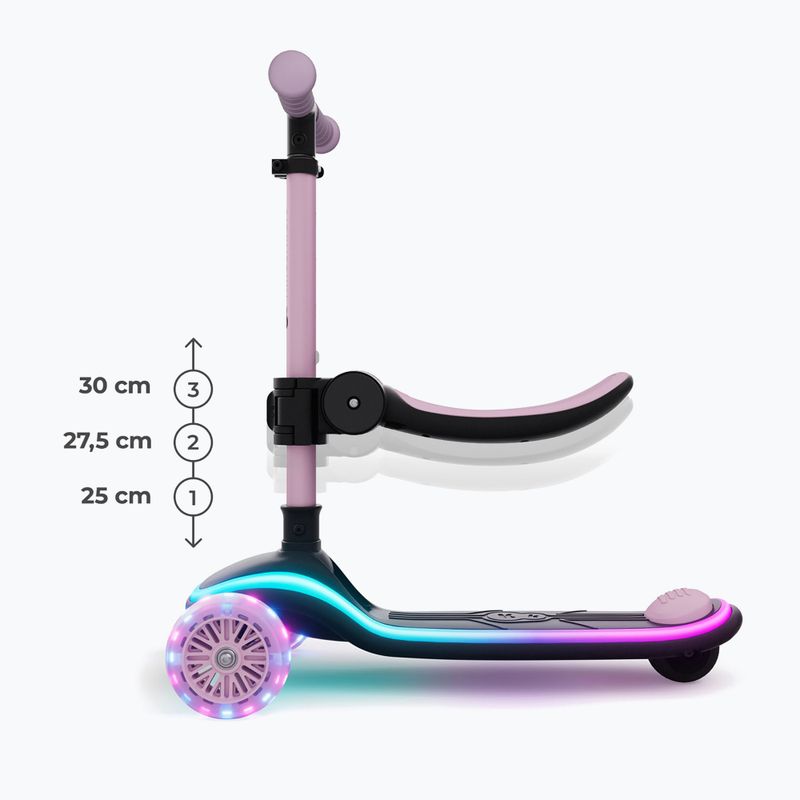 Detská trojkolesová kolobežka Kinderkraft Raket Up pink 12