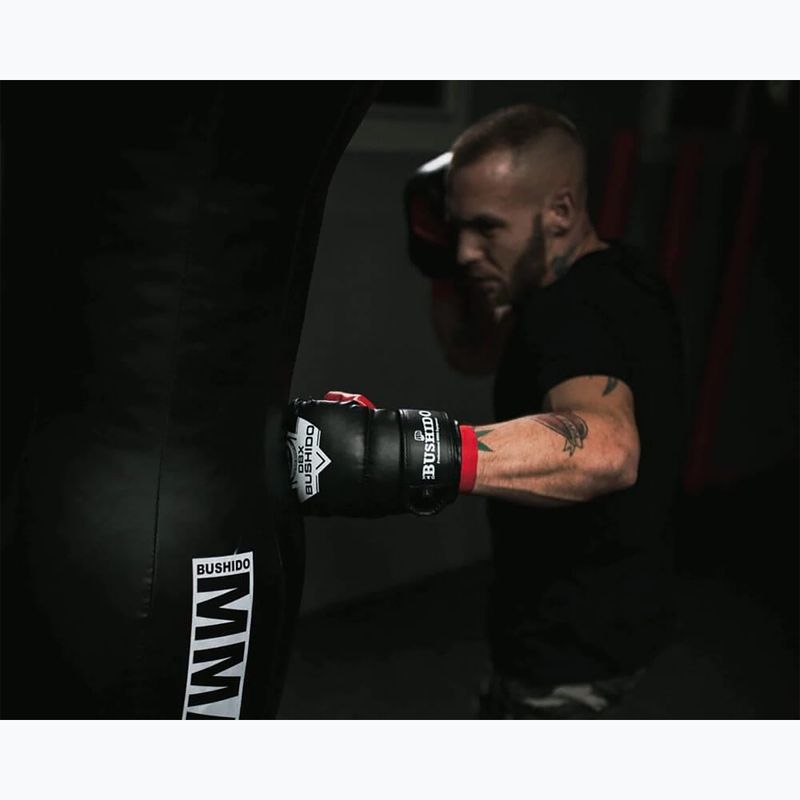 Prístroj Bushido boxerské rukavice tréningové vrece čierne Rp4 9